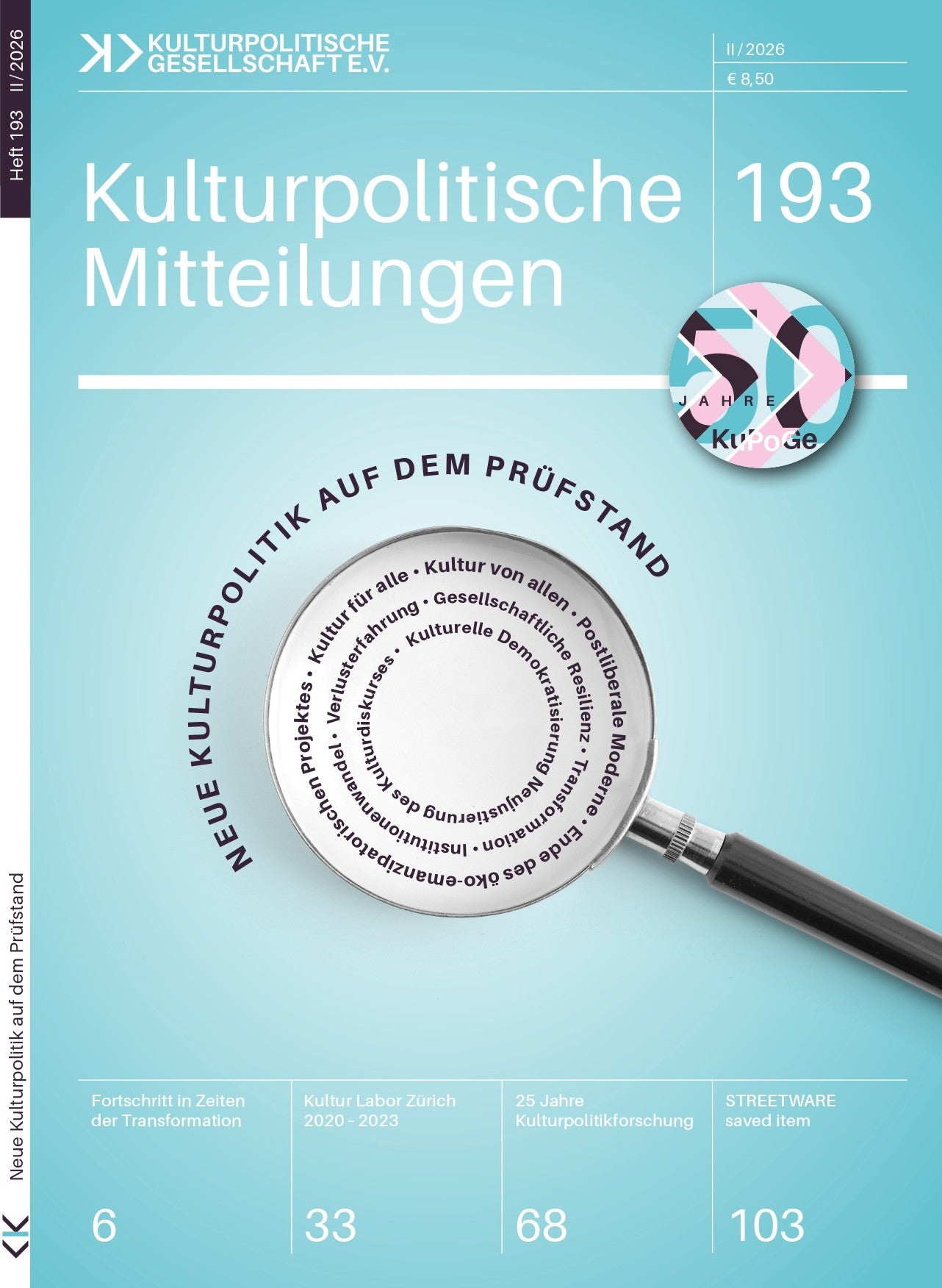 Kulturpolitische Mitteilungen • Heft 193 • II/2026: Neue Kulturpolitik auf dem Prüfstand