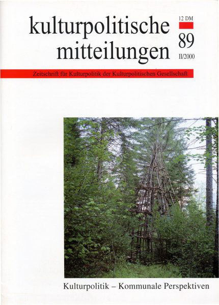 Heft 89 II/2000: »Kulturpolitik – kommunale Perspektiven«